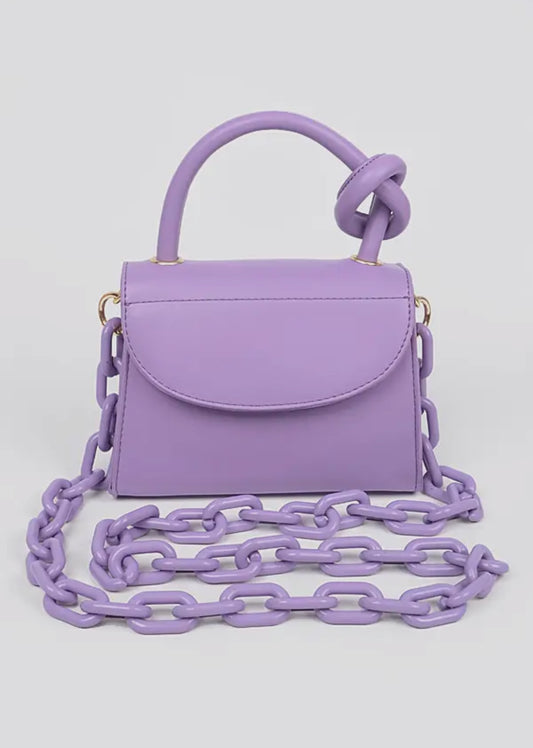 Purple Knot Handle Crossbody